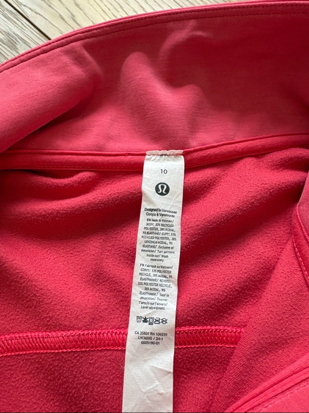 Lululemon Women’s Brushed Softstreme  Half Zip Glaze Pink Size 10 - Picture 6 of 7
